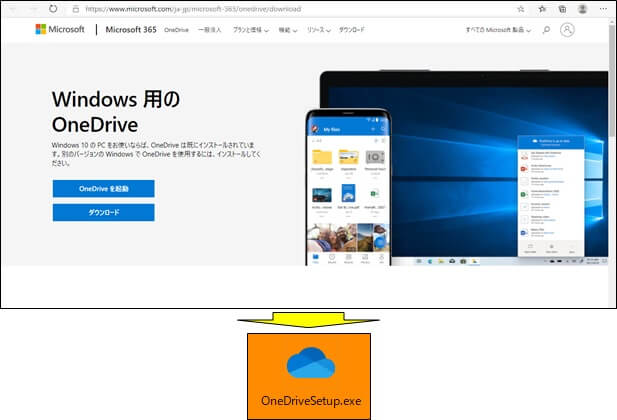 OneDriveのダウンロードサイト